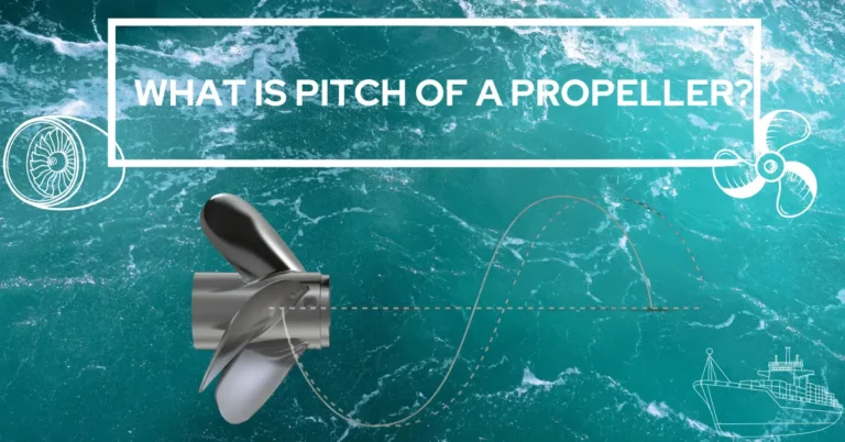 Close-up of a boat propeller showing its pitch for performance optimization