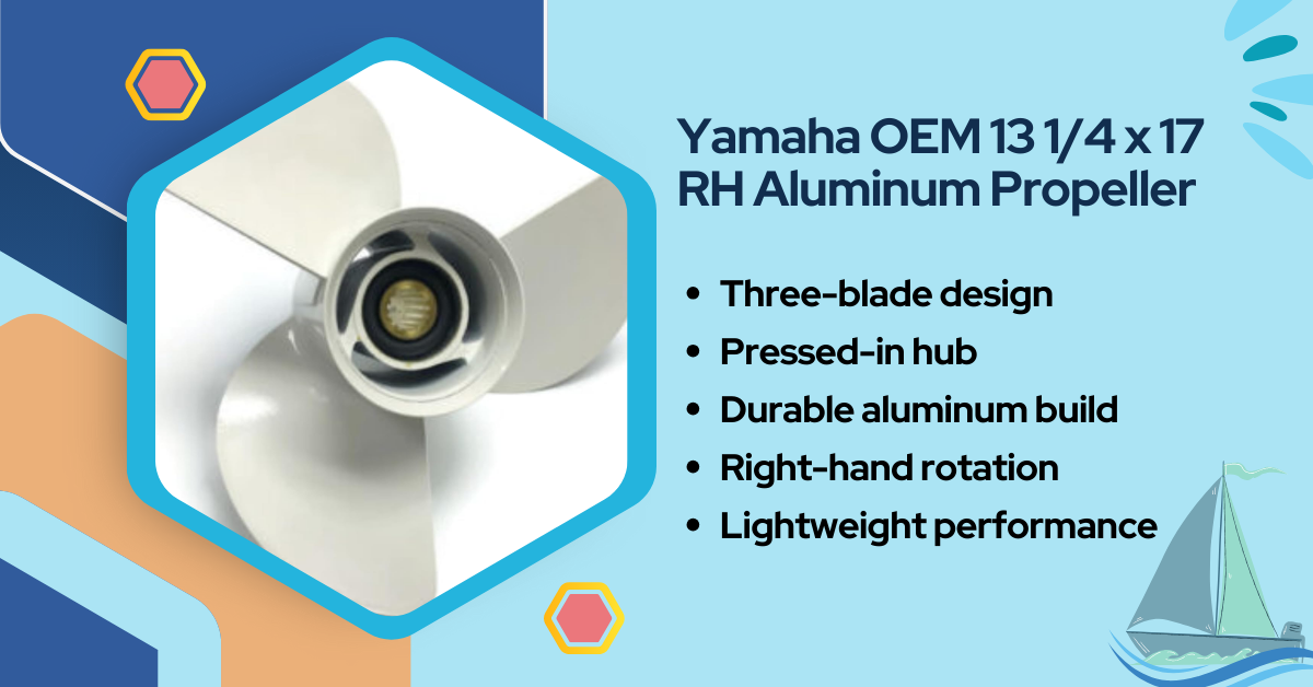 Yamaha OEM 13 1/4 x 17 RH Aluminum Propeller 