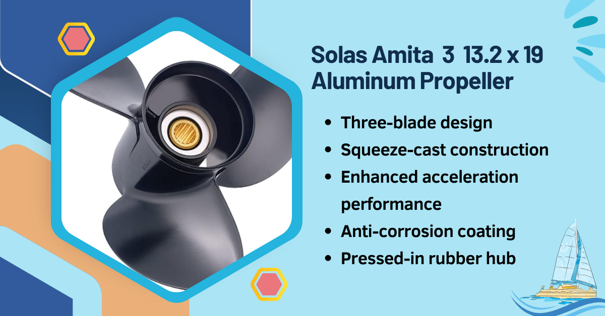Solas Amita 3 13.2 x 19 Aluminum Propeller