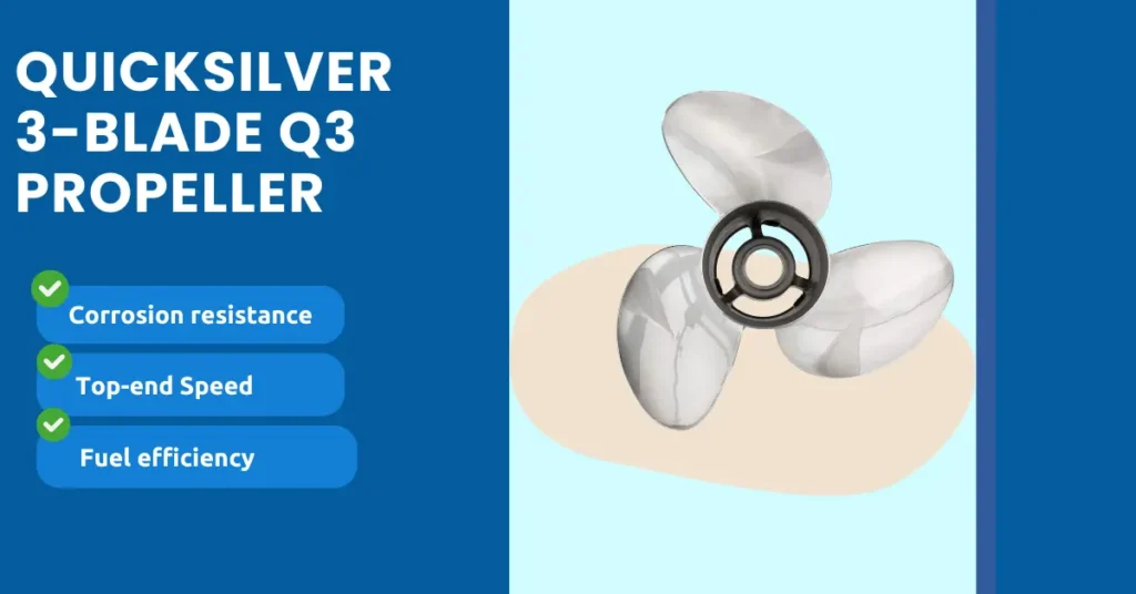 Quicksilver 3-Blade Q3 Stainless Steel Propeller