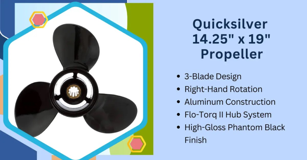 4. Quicksilver 14.25" x 19" Aluminum Propeller