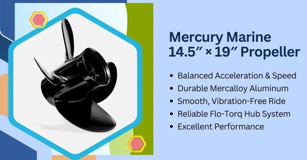 2. Mercury Black Max 14.5" × 19" Aluminum Propeller - OEM‑style Replacement