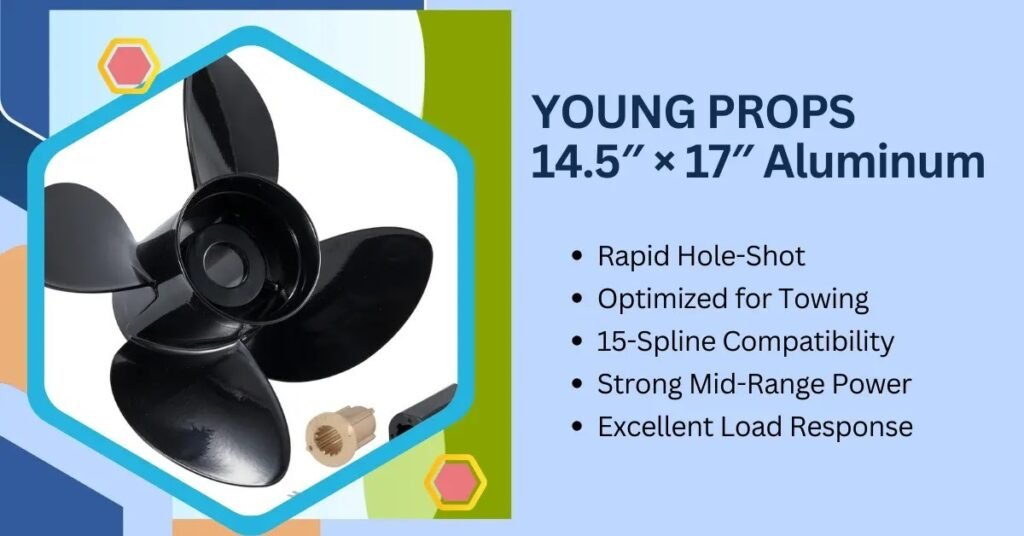3. YOUNG PROPS 14.5″ × 17″ Aluminum - Best for Acceleration and Load